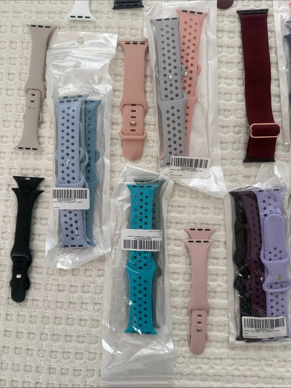 New bundle of 27 Assorted Silicone and Sport Apple Watch Bands - Multiple Colors
